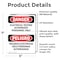 Signmission Electrical Testing Bilingual Danger Sign, Vinyl Decal, 5in W x 7in L, 2PK OS-2PACK-DS-D-57-VS-1786 - alternate 6